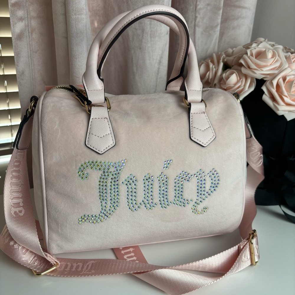 Juicy Couture Velour Powder Blush Obsession Satchel